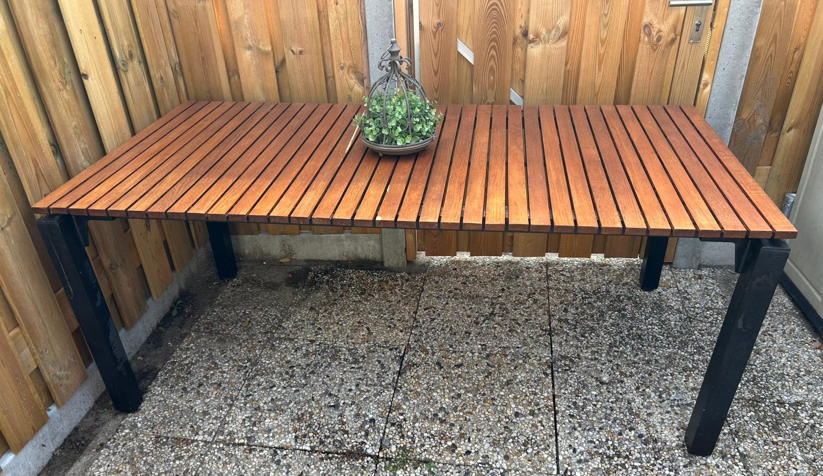 Tuintafel Hartman Exellence met teakhouten tafelblad, Ophalen, Gebruikt, Rechthoekig, Teakhout