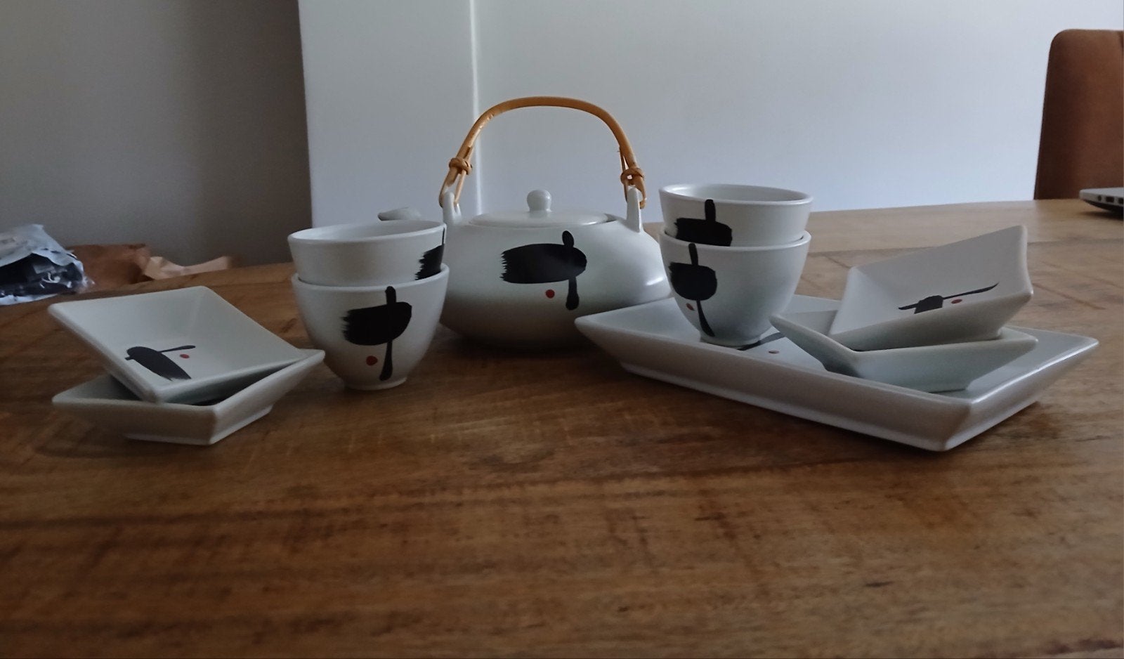 Aziatisch theeservies met theepot, kopjes en schaaltjes, Huis en Inrichting, Keuken | Servies, Aziatisch, Ophalen of Verzenden