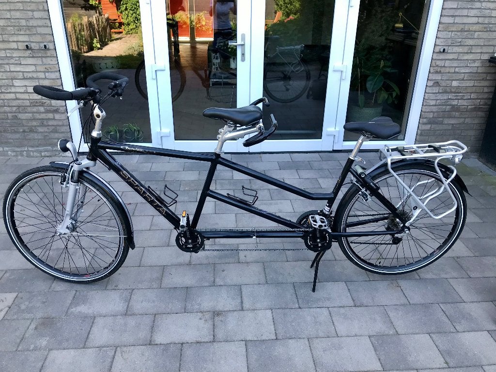 Sparta sportieve tandem 24 versnellingen, Fietsen en Brommers, Fietsen | Tandems, Ophalen, Sparta, Vering, Zo goed als nieuw