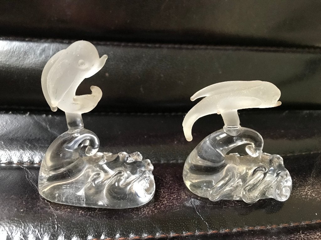 2x Kristallen dolfijn - kristal dolfijntjes, Ophalen of Verzenden