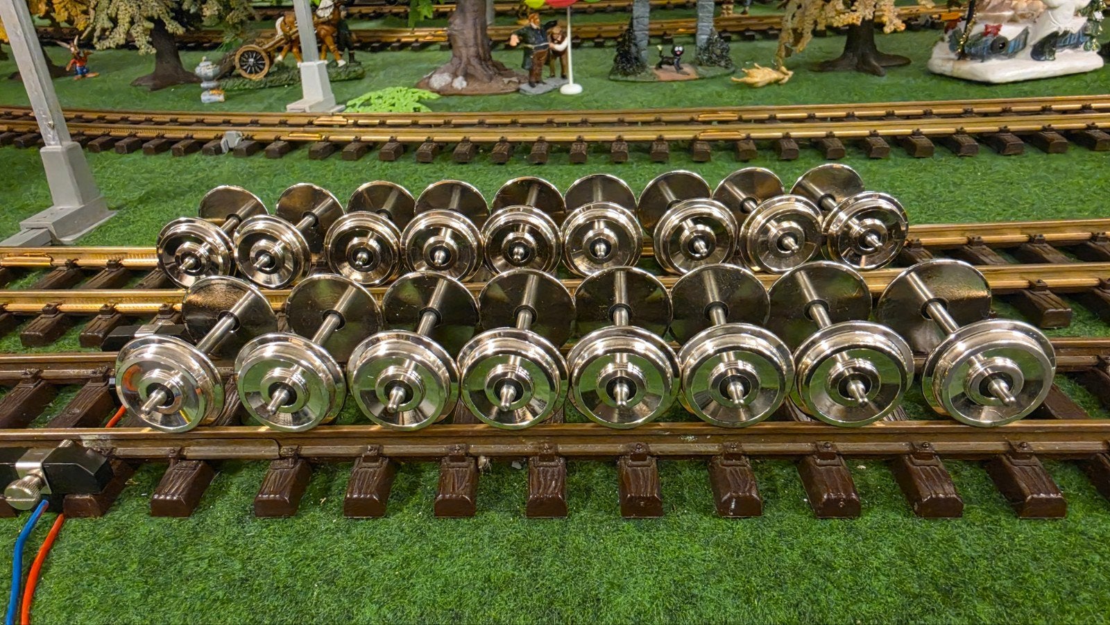 partij zwaare metalen wielen voor lgb of piko spoor g, Hobby en Vrije tijd, Ophalen of Verzenden, Gelijkstroom, Wagon, LGB