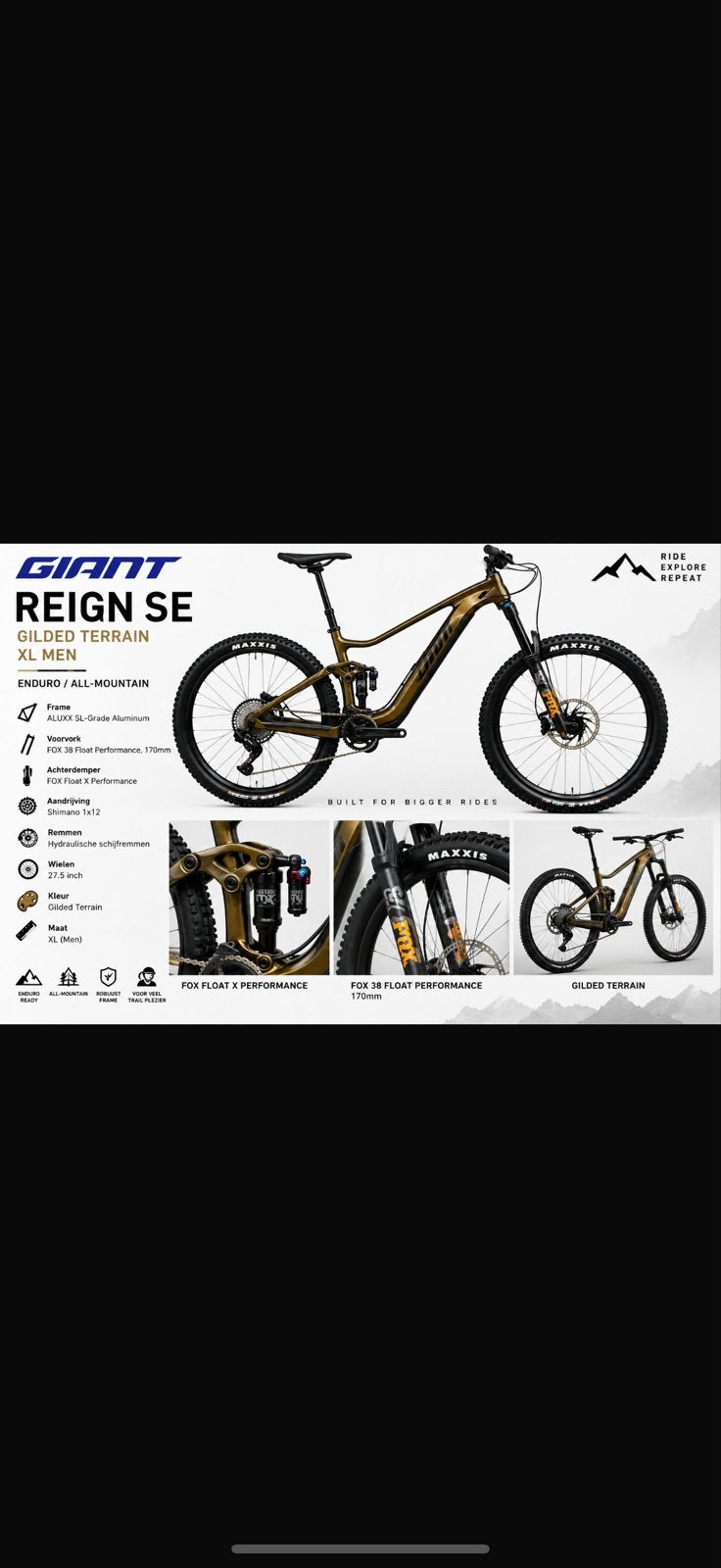 Giant Reign SE Gilded Terrain XL Mountainbike