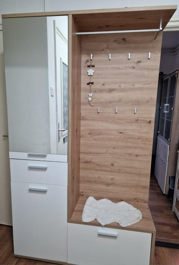 Schoenenkast met kledingrek en zitgedeelte., Ophalen of Verzenden, 25 tot 50 cm, Minder dan 100 cm
