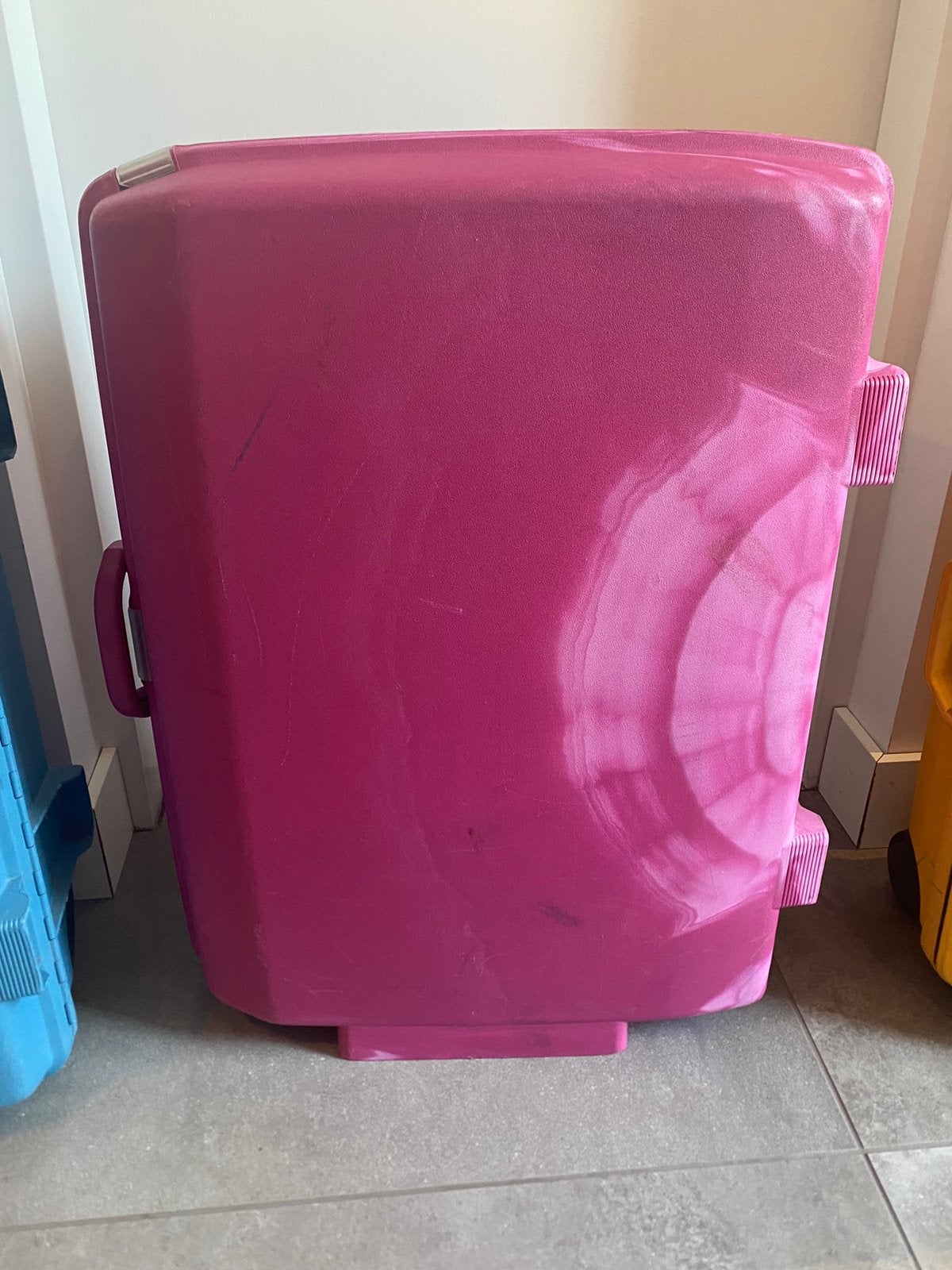 Roze Samsonite koffer, Gebruikt, Hard kunststof, 70 cm of meer, 55 cm of meer