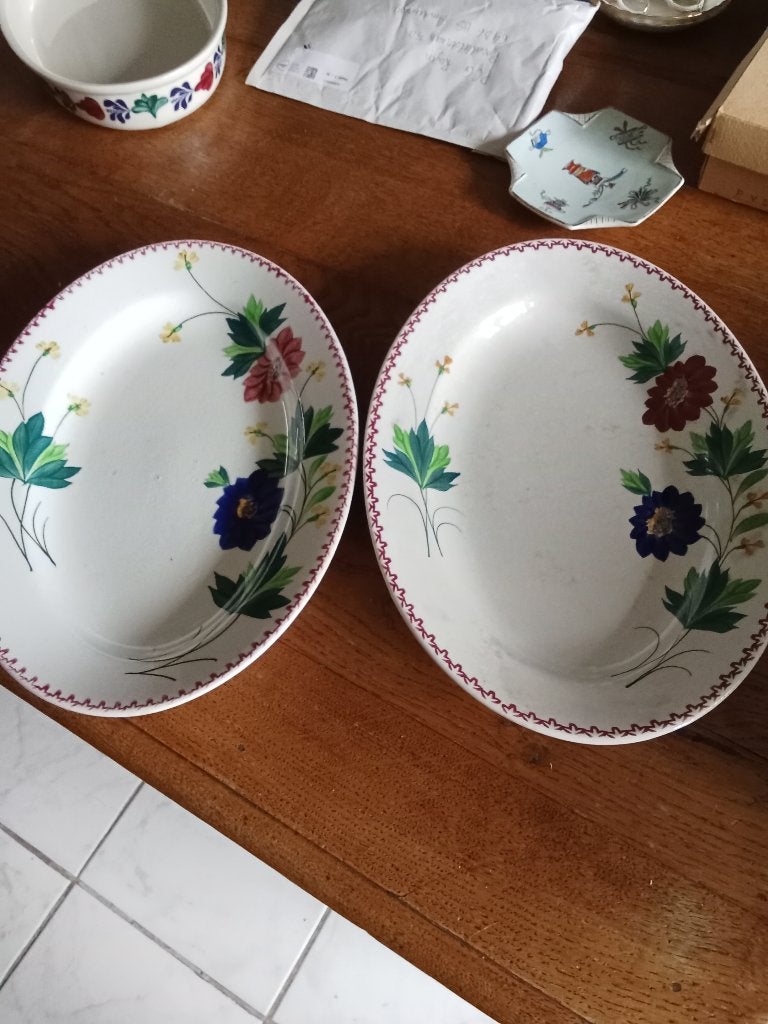 2 ovalen serveerschalen PETRUS REGOUT serie BRABANT, Ophalen of Verzenden