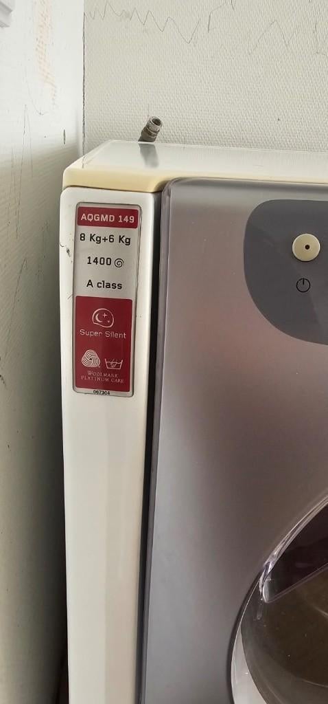wasdroger  Hotpoint Ariston Aqualtis AQGMD 149, Ophalen, Gebruikt, Overige typen, 8 tot 10 kg
