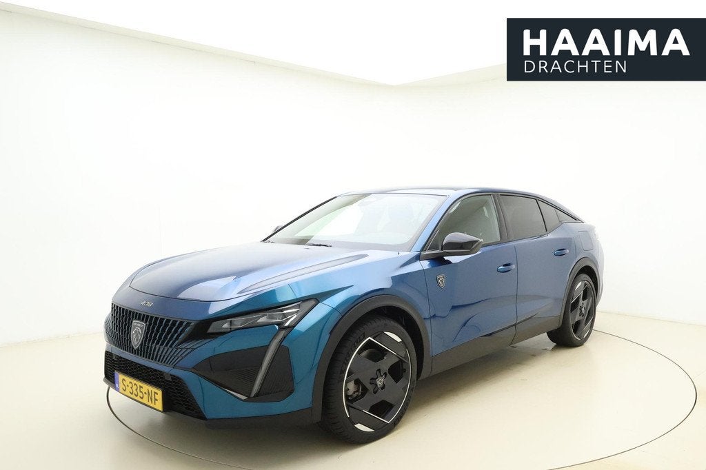 Peugeot 408 1.6 HYbrid GT 225pk EAT8 First Edition | Adaptiv, Auto's, Gebruikt, 4 cilinders, Blauw, Alcantara