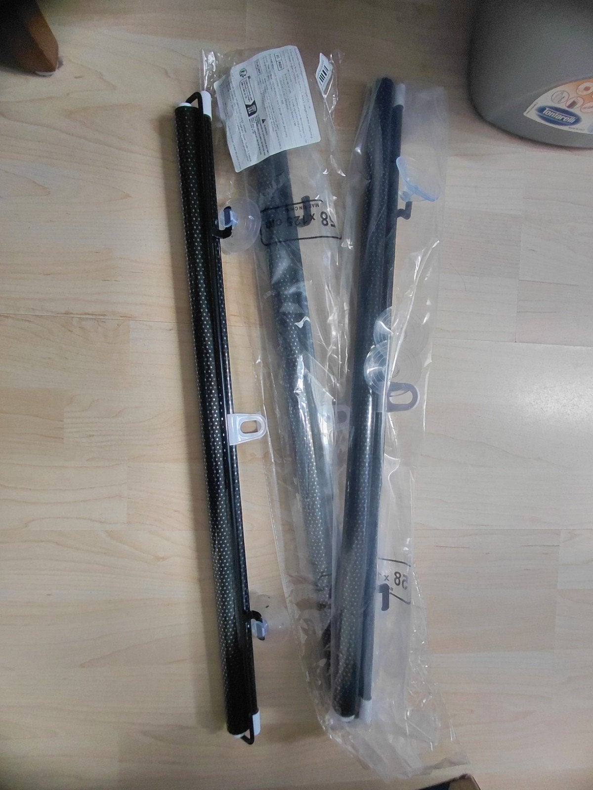 Zonwering rolgordijn, Lichtdoorlatend, 125 cm, Zwart, Nieuw