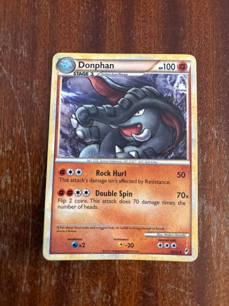 Pokémon Kaart: Donphan (HP 100) - Zeldzaam, Ophalen of Verzenden, Zo goed als nieuw, Losse kaart