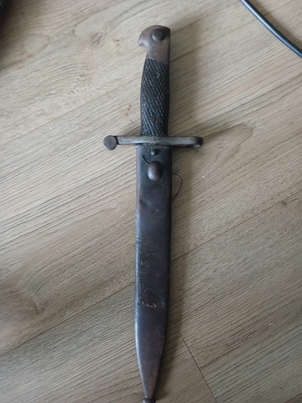 WO II Bajonet met Schede - Militair Verzamelobject, Ophalen of Verzenden, Landmacht, Mes of Dolk