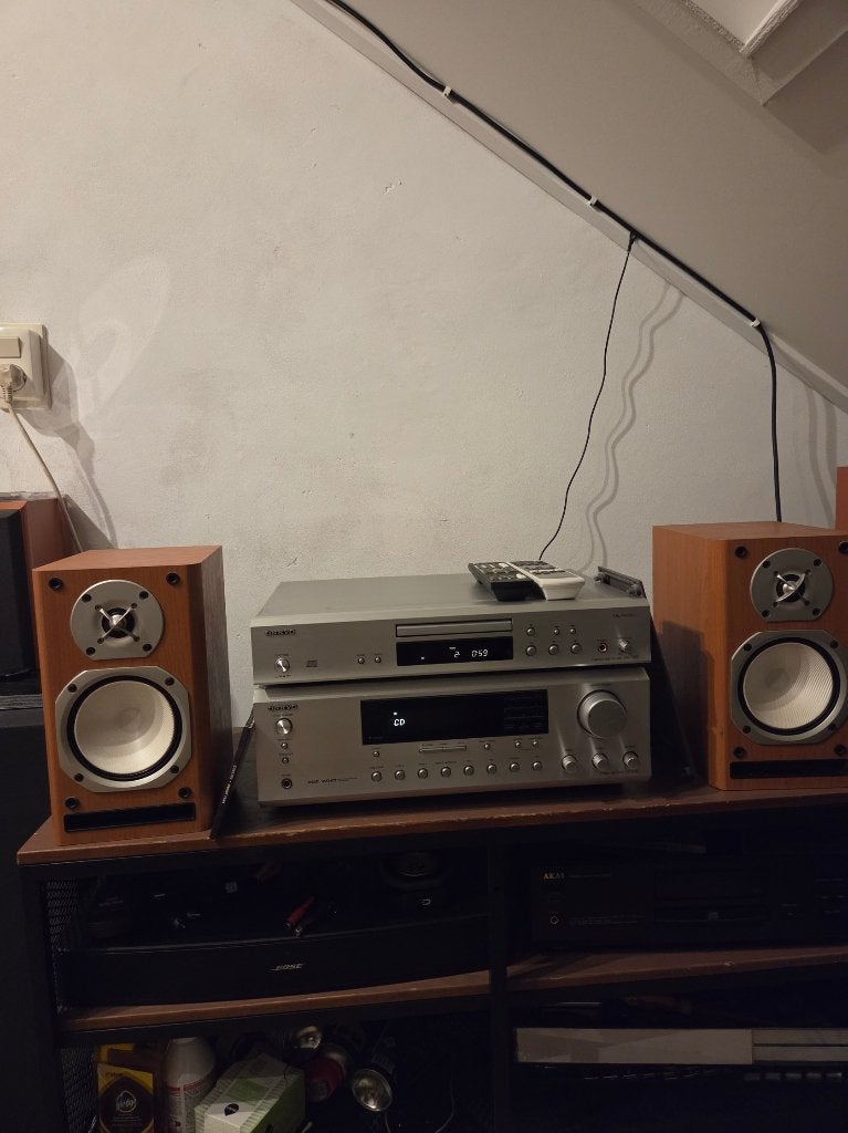 Onkyo TX-8255 receiver , DX-7355 Cd speler , Onkyo speakers, Tuner of Radio, Losse componenten, Zo goed als nieuw, Ophalen