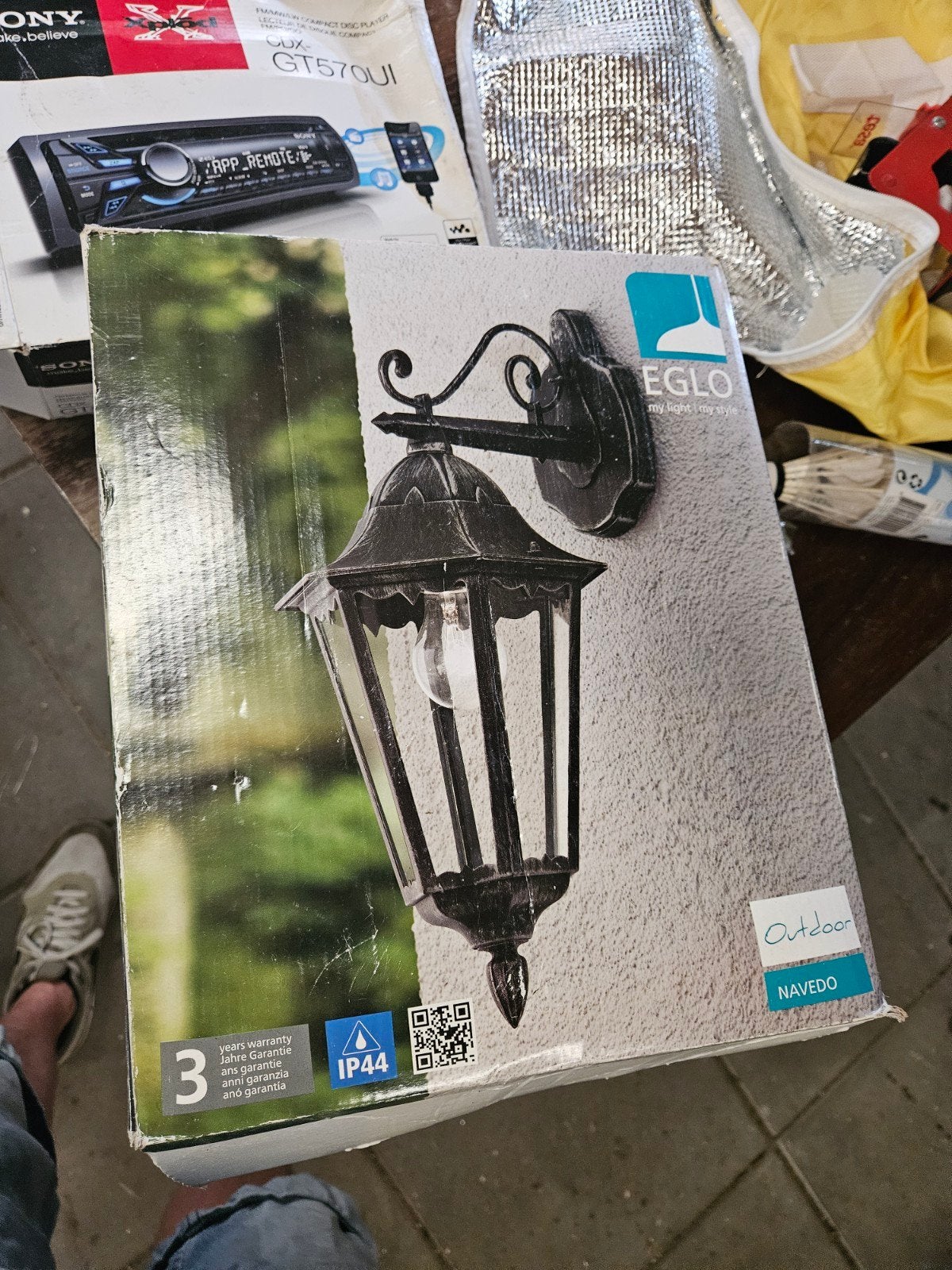 Nieuwe EGLO Navedo Buitenlamp - Wandlamp IP44, Ophalen, Minder dan 50 watt, Wandlamp, Nieuw