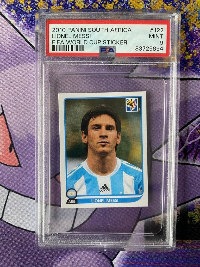 Messi World Cup 2010 - PSA 9, Ophalen of Verzenden, Zo goed als nieuw, Sticker