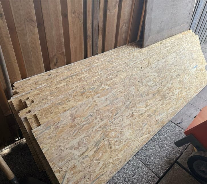 OSB platen 244x 61 9mm, Doe-het-zelf en Verbouw, Ophalen, Zo goed als nieuw, Hout, Minder dan 20 mm