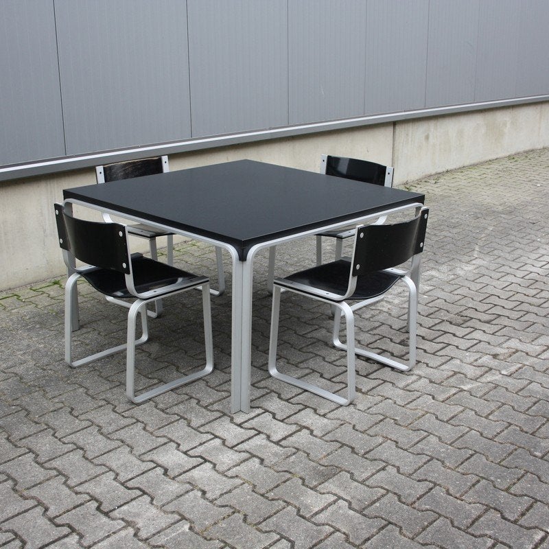 Pastoe eetkamerset TM6110 tafel + 4 x stoel SM0301, Ophalen, Gebruikt, Pastoe, Zwart