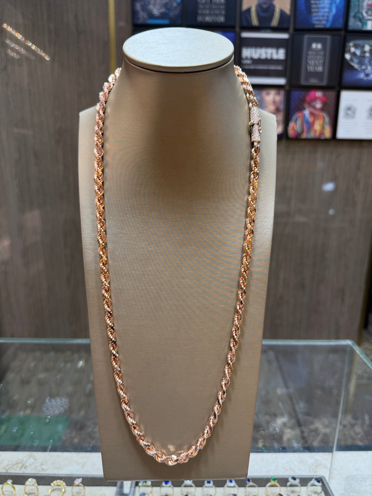 14KT Rosé Goud - 109.5 Gram - Ketting - ROPE - Herenketting, Ophalen