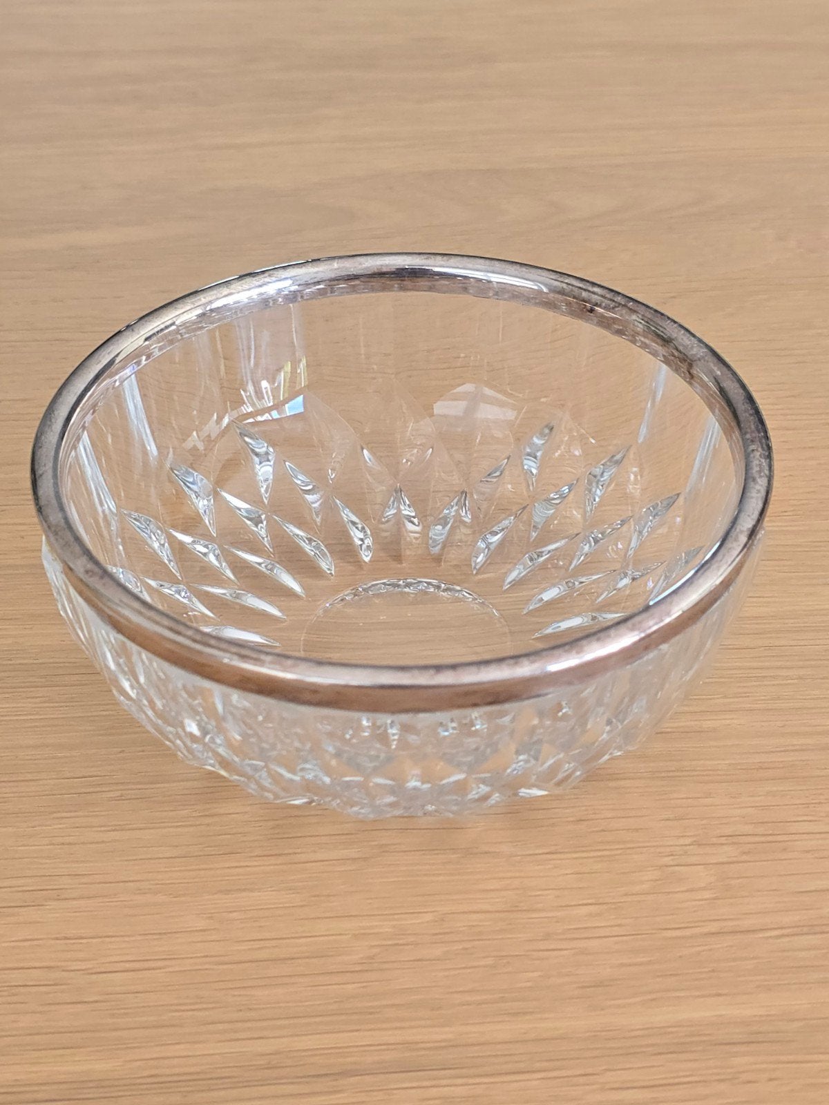 zilveren met kristallen (bonbon) schaaltje Val-Saint-Lambert, Antiek en Kunst, Ophalen of Verzenden, Zilver