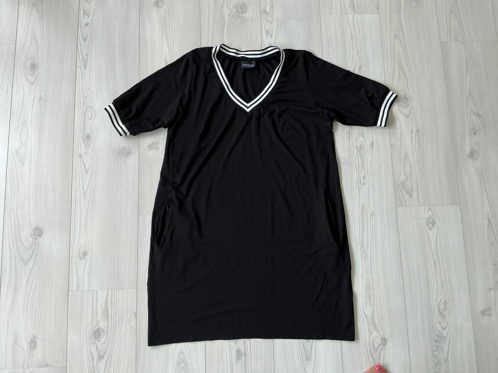 ZWARTE ZOMERJURK OPHILIA 46 NIEUW MAAT 3 WITTE BIEZEN JURK, Kleding | Dames, Zwart, Maat 46/48 (XL) of groter, Nieuw, Ophalen of Verzenden