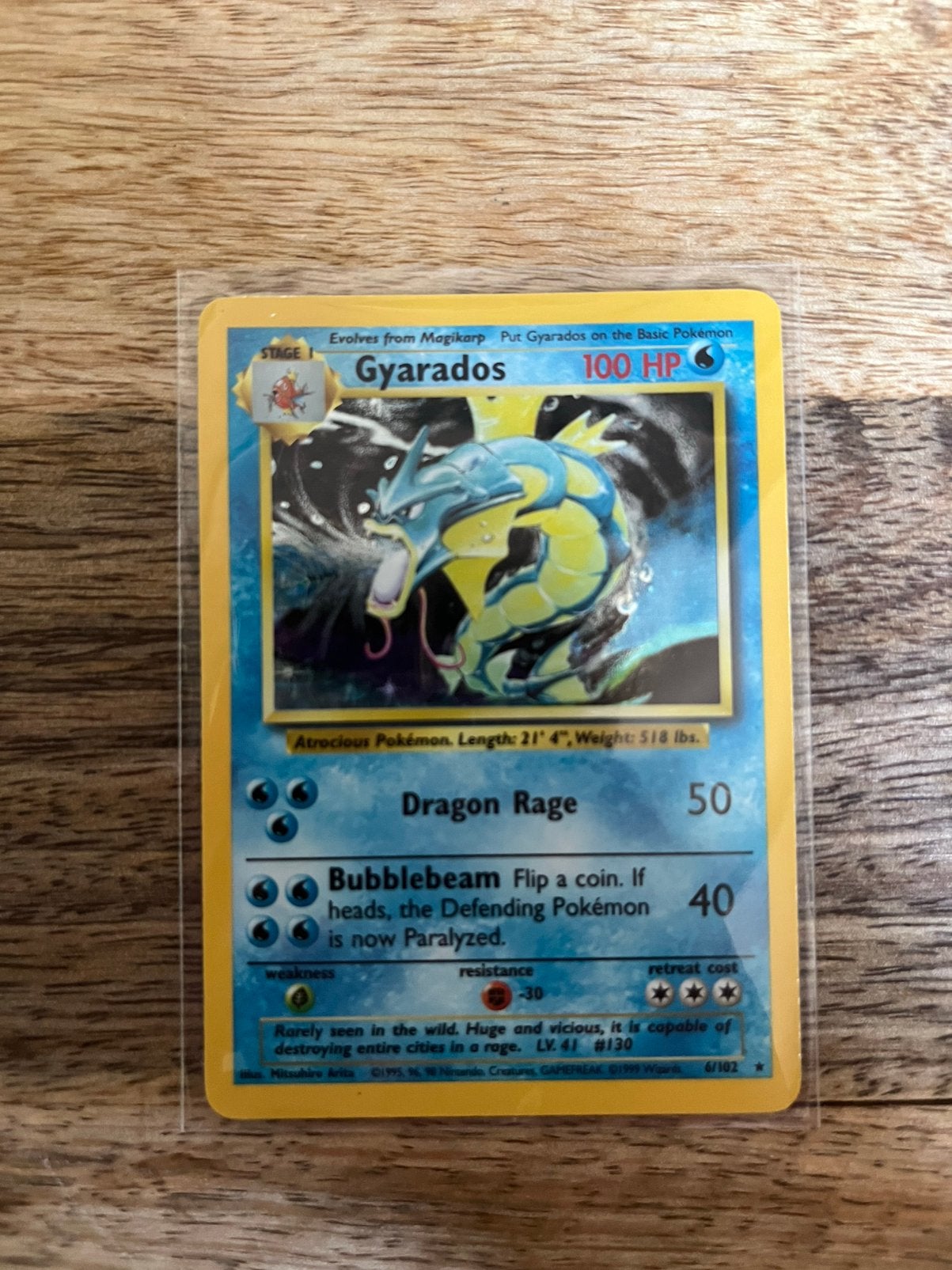 Pokemon Base Set - Gyarados (HOLO), Hobby en Vrije tijd, Verzamelkaartspellen | Pokémon, Verzenden, Gebruikt