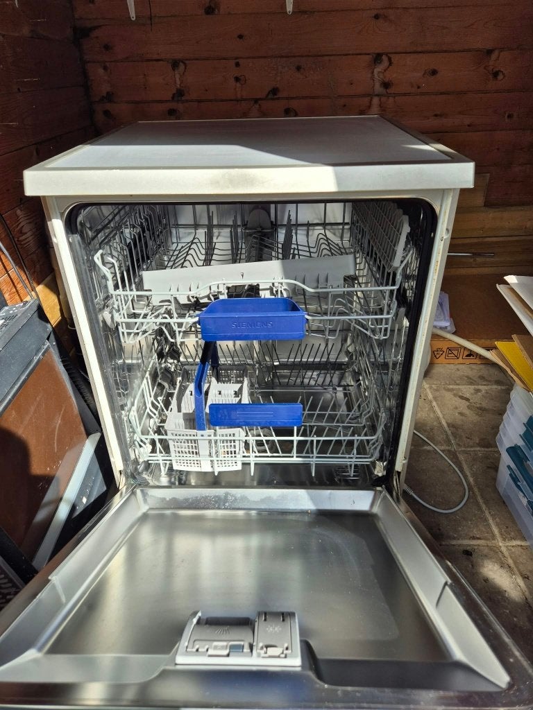 Siemens vrijstaande vaatwasser RVS front 60 cm breed, Witgoed en Apparatuur, Ophalen, Gebruikt, Minder dan 85 cm, Eco programma