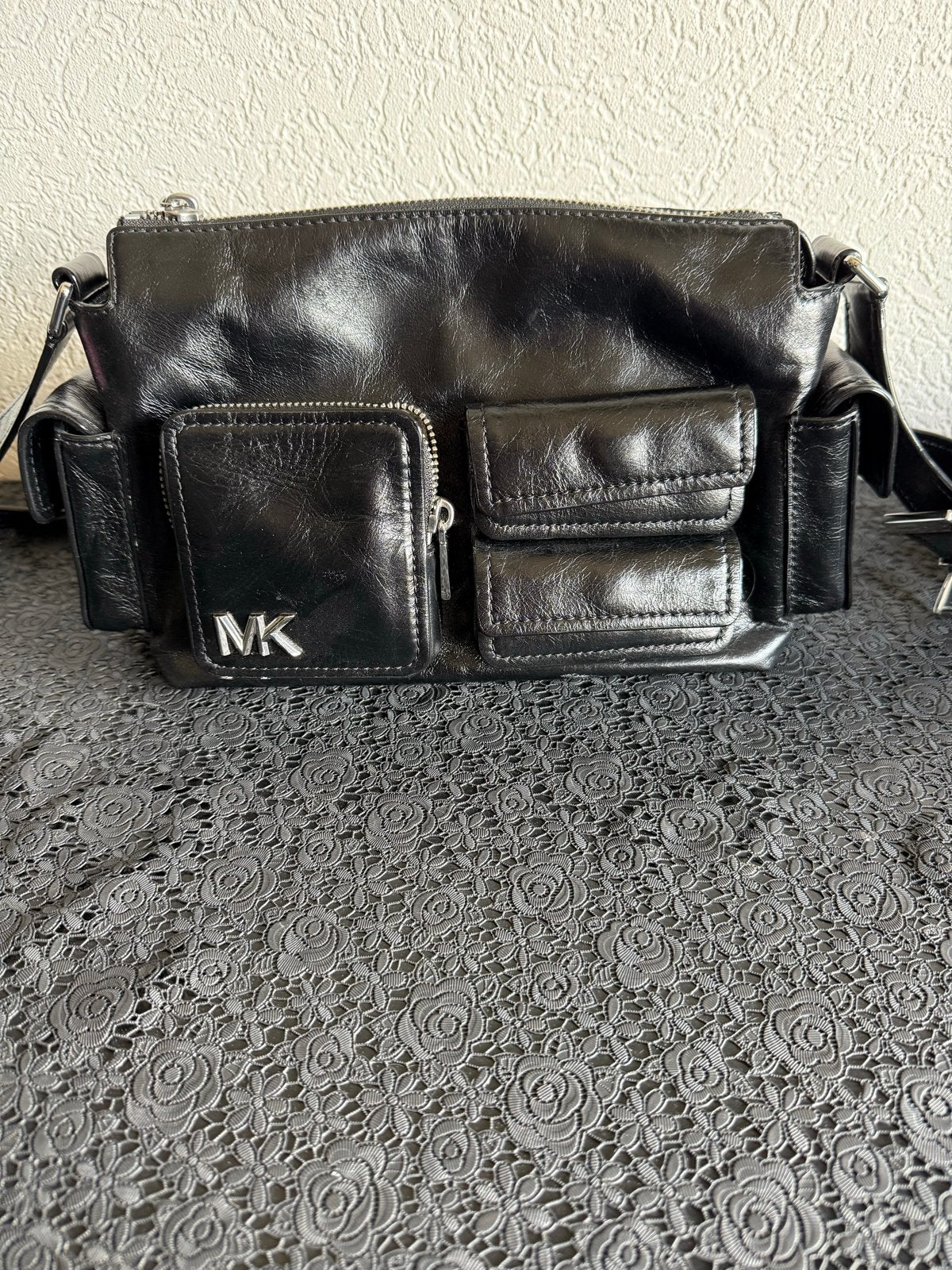 Nieuwe Michael Kors tas met zilveren hardware, Ophalen of Verzenden, Nieuw, Zwart, Handtas