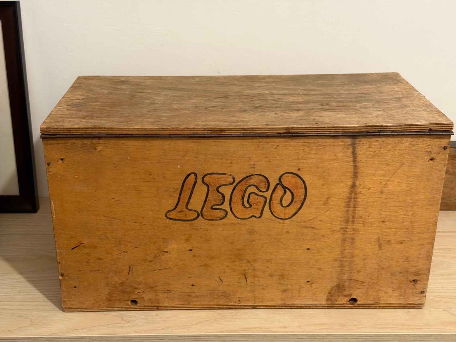 Vintage houten LEGO Kist ‘60/70 compleet met inlegbak/inhoud, Kinderen en Baby's, Speelgoed | Duplo en Lego, Ophalen of Verzenden