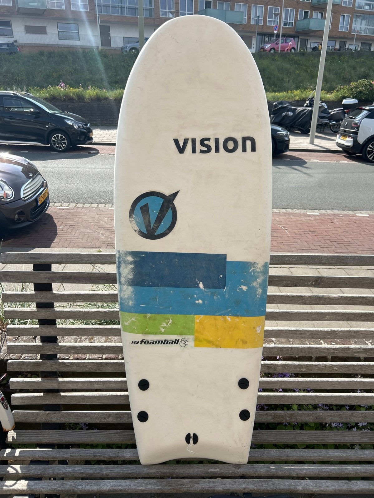 Vision Foamball 5’3 surfboard, Ophalen, Gebruikt, Funboard, Met vinnen
