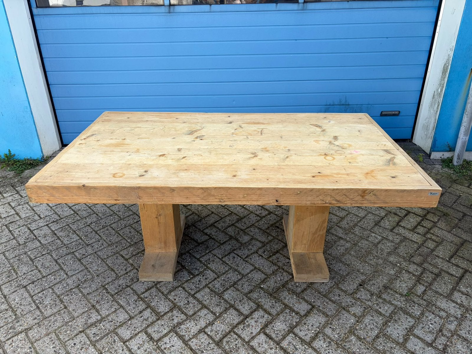 Steigerhouten tafel – 180 x 105 x 75 cm, Ophalen, Gebruikt, Robuust, steigerhout, 50 tot 100 cm