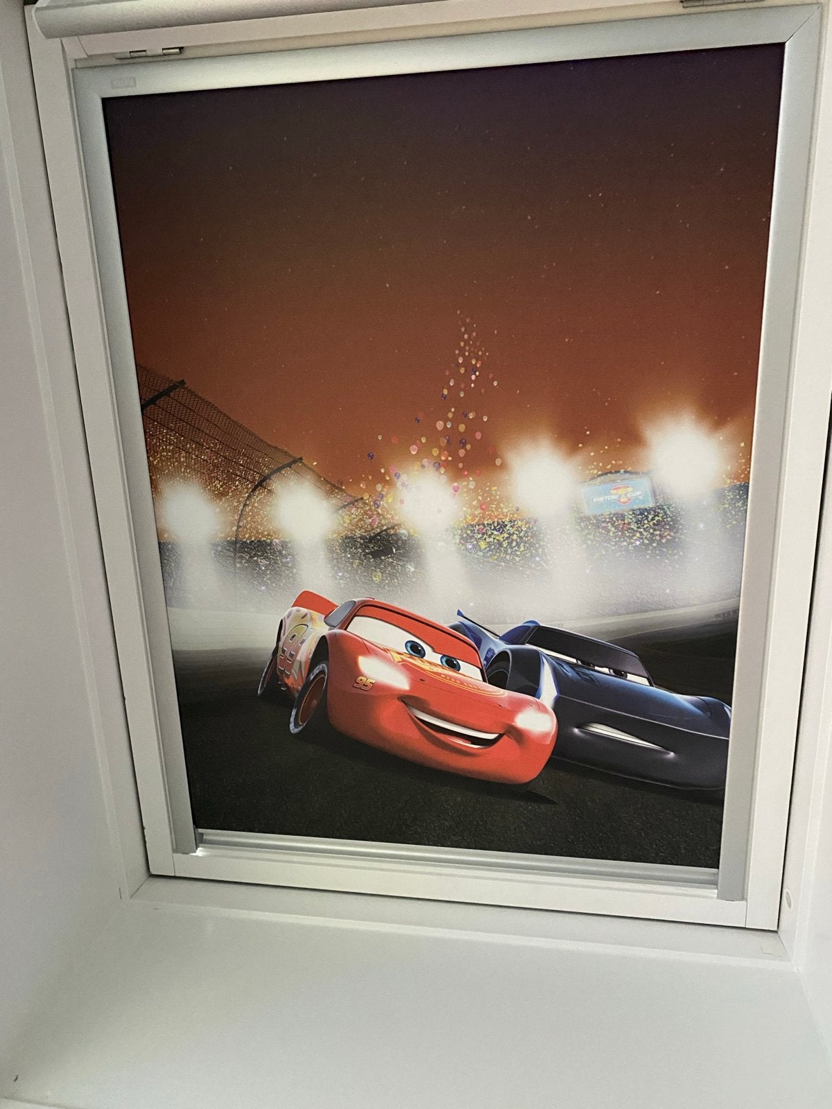 Cars - Lightning McQueen verduisterd rolgordijn Velux Mk04, Ophalen, Gebruikt, Rood, Verduisterend