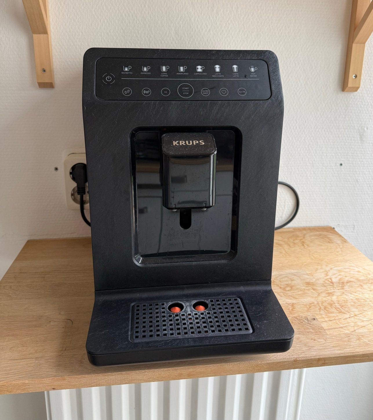 Krups volautomatische espressomachine met melkslang, Witgoed en Apparatuur, Afneembaar waterreservoir, Koffiemachine, Zo goed als nieuw