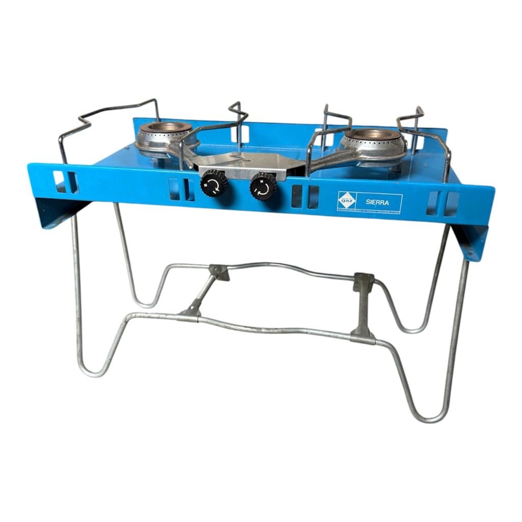 Sierra 2-pits camping gasstel rechtstreeks op gasfles, Caravans en Kamperen, Kampeeraccessoires, Ophalen of Verzenden, Zo goed als nieuw