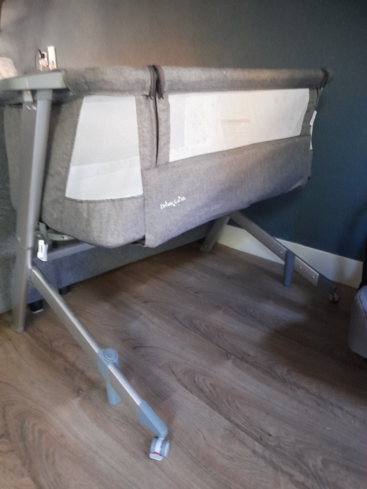 Dreams on me co sleeper met matrasje, Ophalen, Eenpersoons, Zo goed als nieuw, Grijs