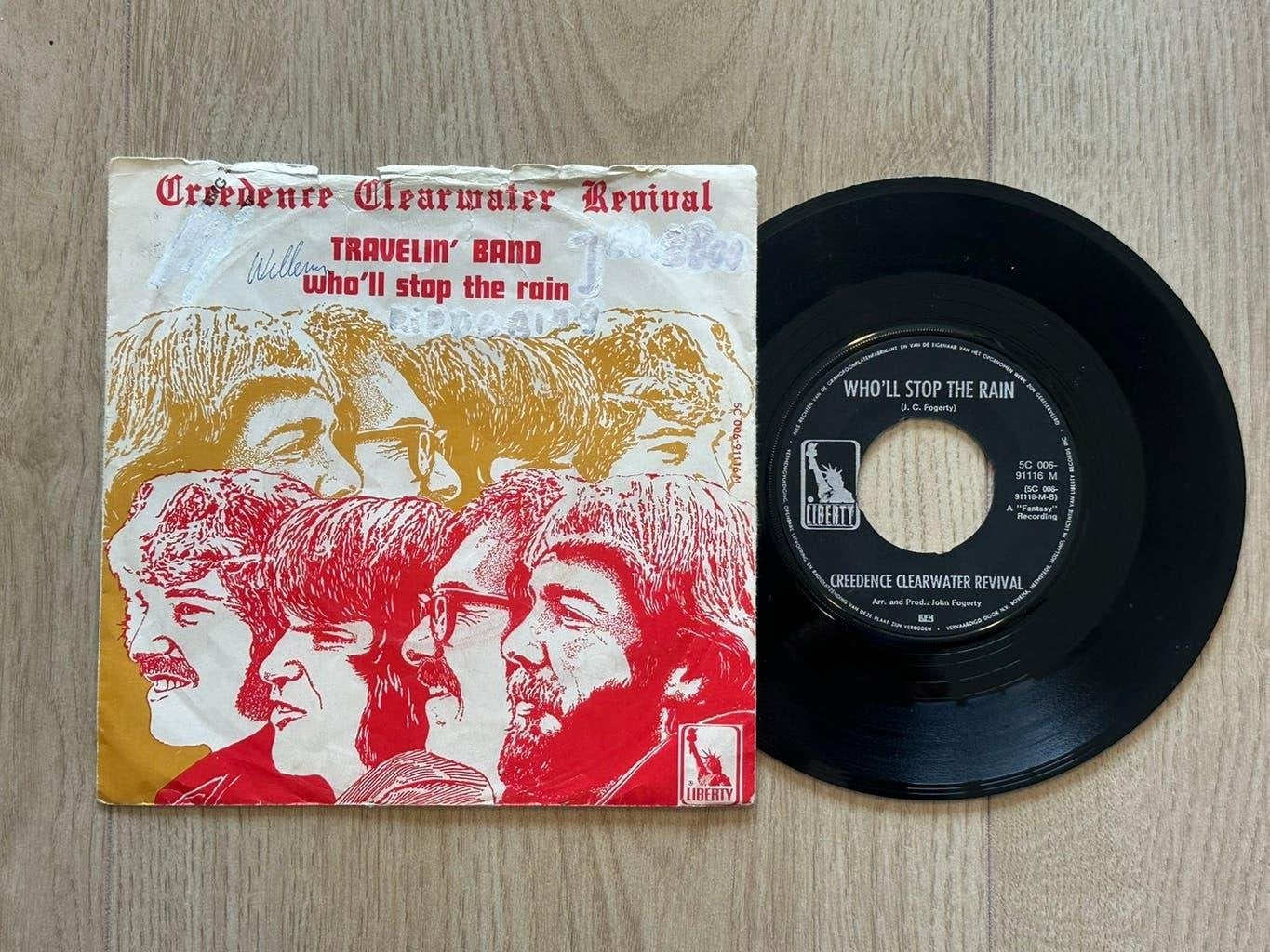 VINYL SINGLE Creedence Clearwater Revival - Travelin' Band, Gebruikt, 7 inch, Ophalen of Verzenden, Pop