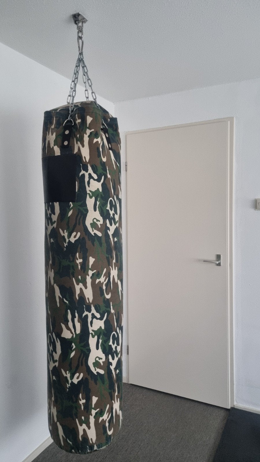 Bokszak met kettingen en bevestigingsbeugel - Camouflage, Sport en Fitness, Vechtsporten en Zelfverdediging, Ophalen, Overige