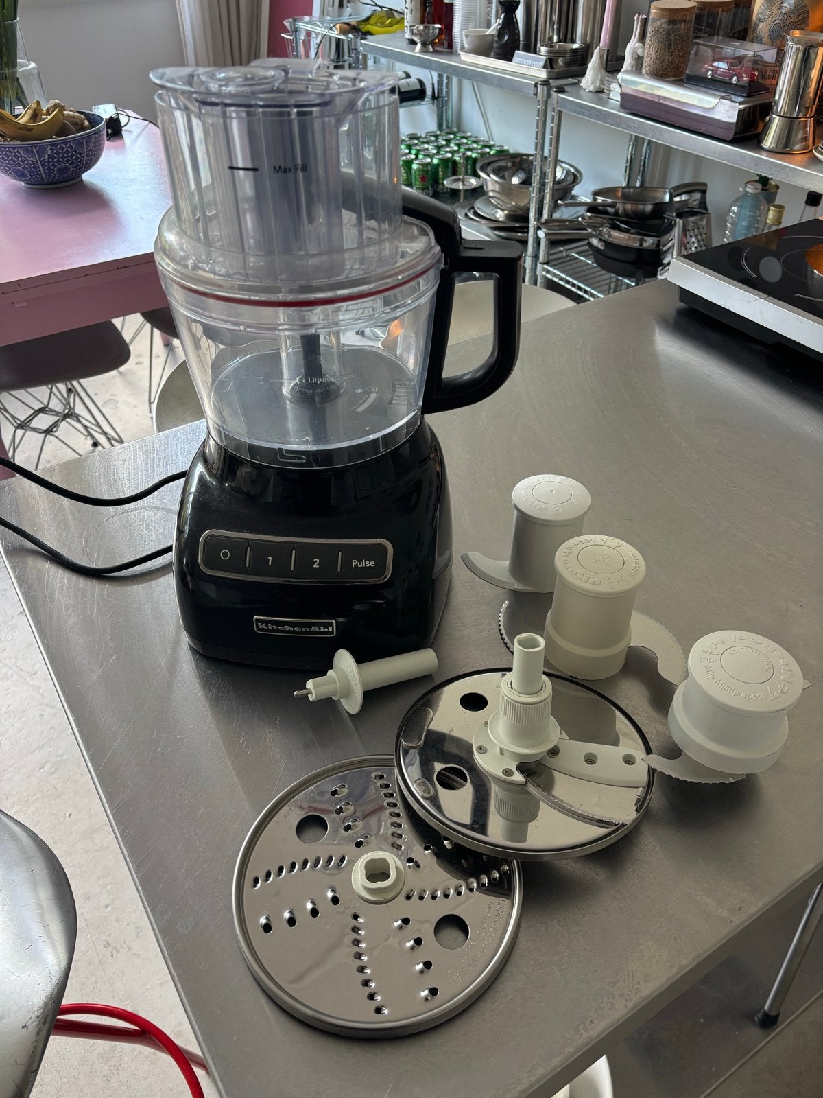 KitchenAid Foodprocessor Onyx Zwart 2,1 L - Zo goed als nieu, Overige typen, Kunststof, Ophalen of Verzenden, Zo goed als nieuw