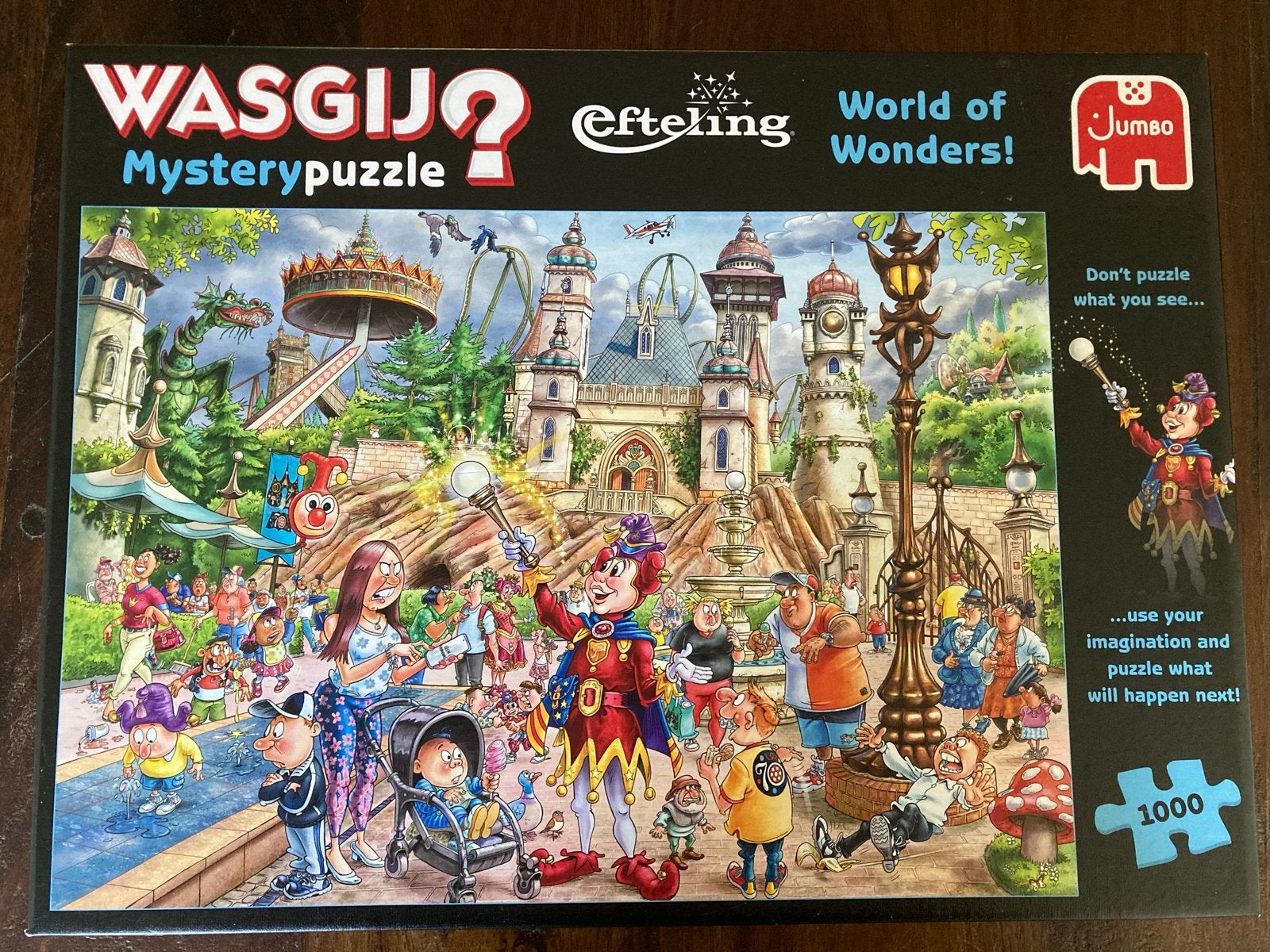 Wasgij Mystery Puzzel Efteling World of Wonders 1000 stukjes, Ophalen, 500 t/m 1500 stukjes, Zo goed als nieuw, Legpuzzel