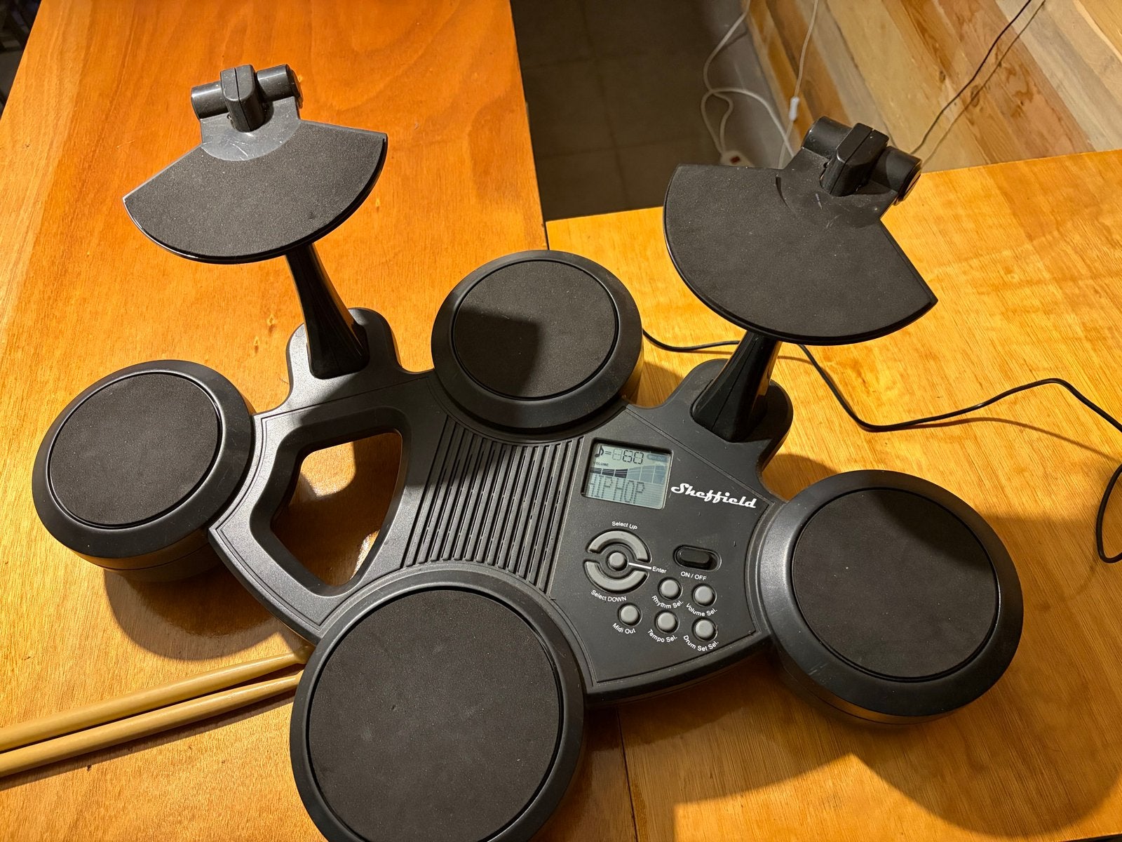 Sheffield E-Drum Set met pedalen en hoofdtelefoonaansluiting, Ophalen of Verzenden, Gebruikt, Overige merken, Elektronisch