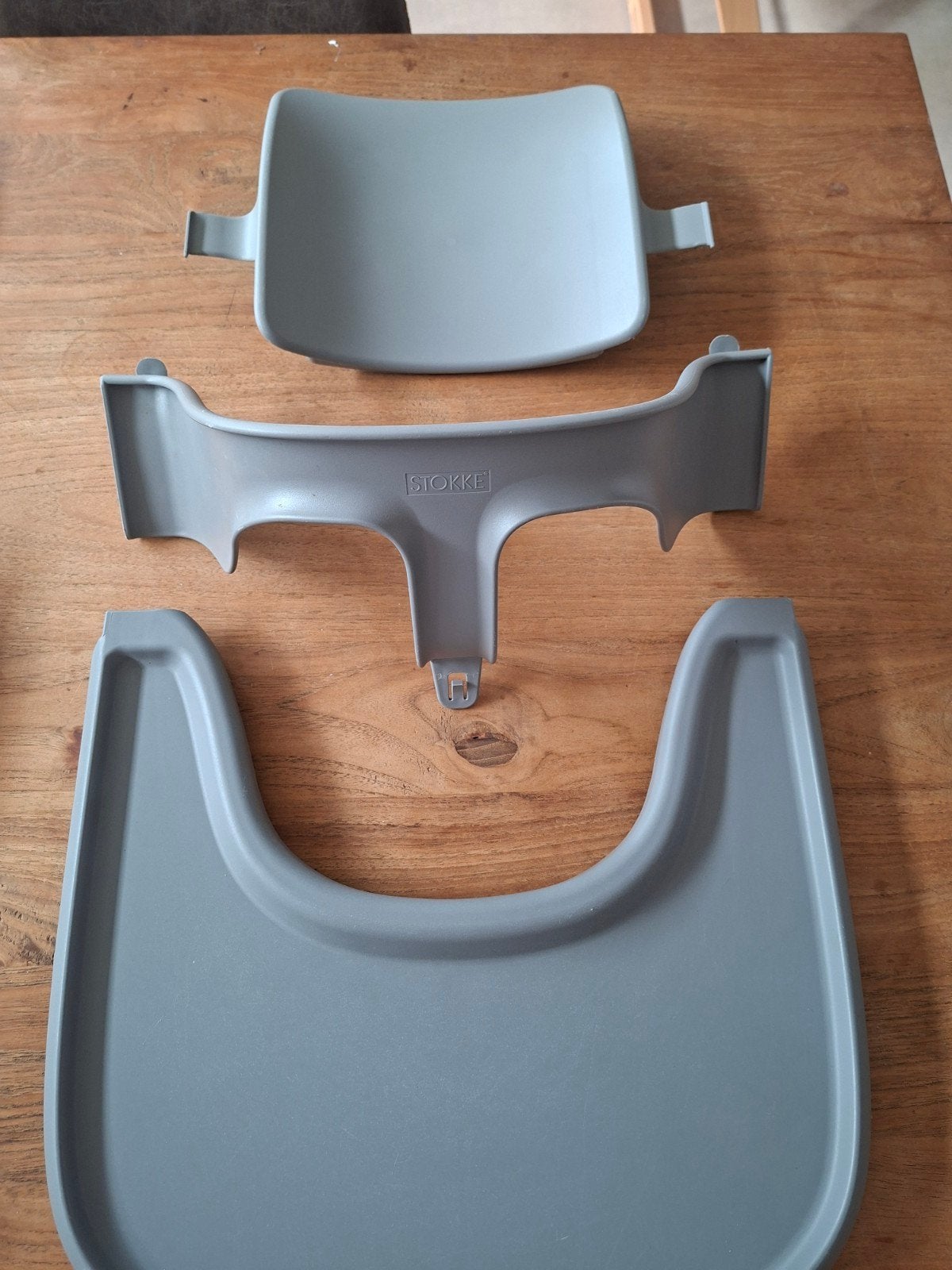Stokke tripp trapp Babyset + Tray Grijs, Kinderen en Baby's, Ophalen, Gebruikt, Meegroeistoel, Afneembaar eetblad