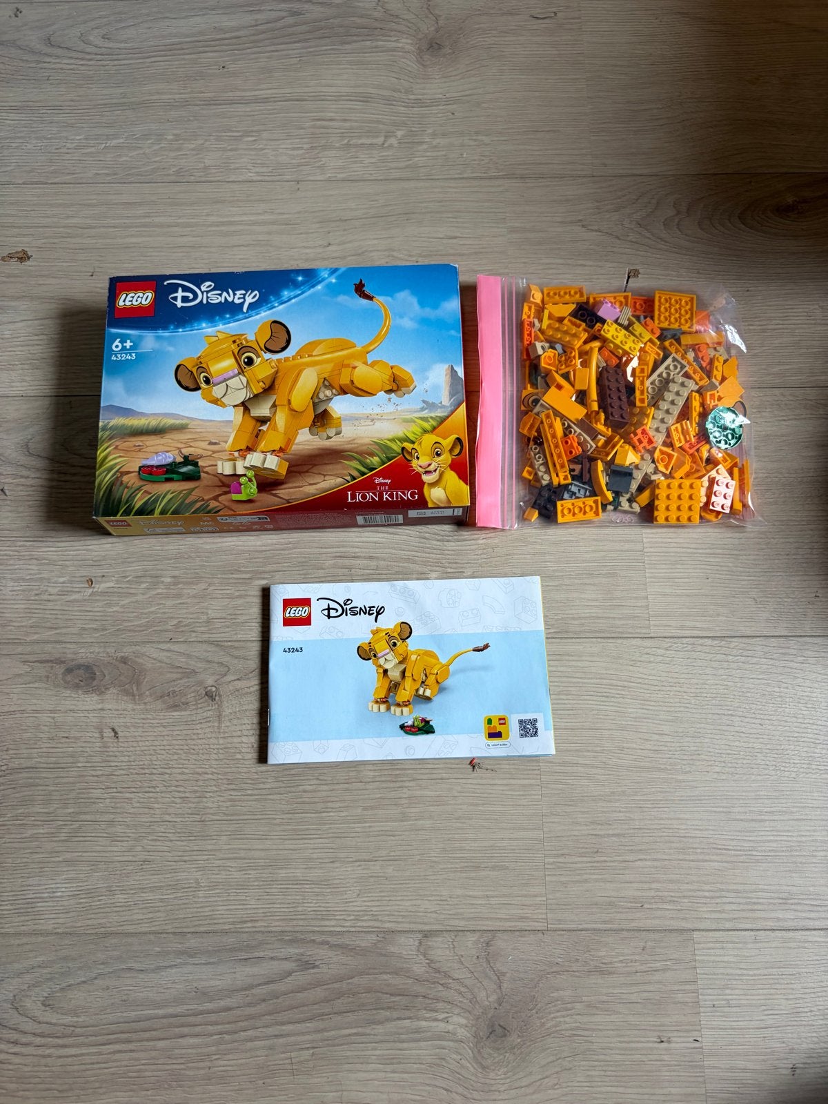 Lego Disney De Leeuwenkoning Simba 43243, Lego, Ophalen of Verzenden, Zo goed als nieuw, Compleet