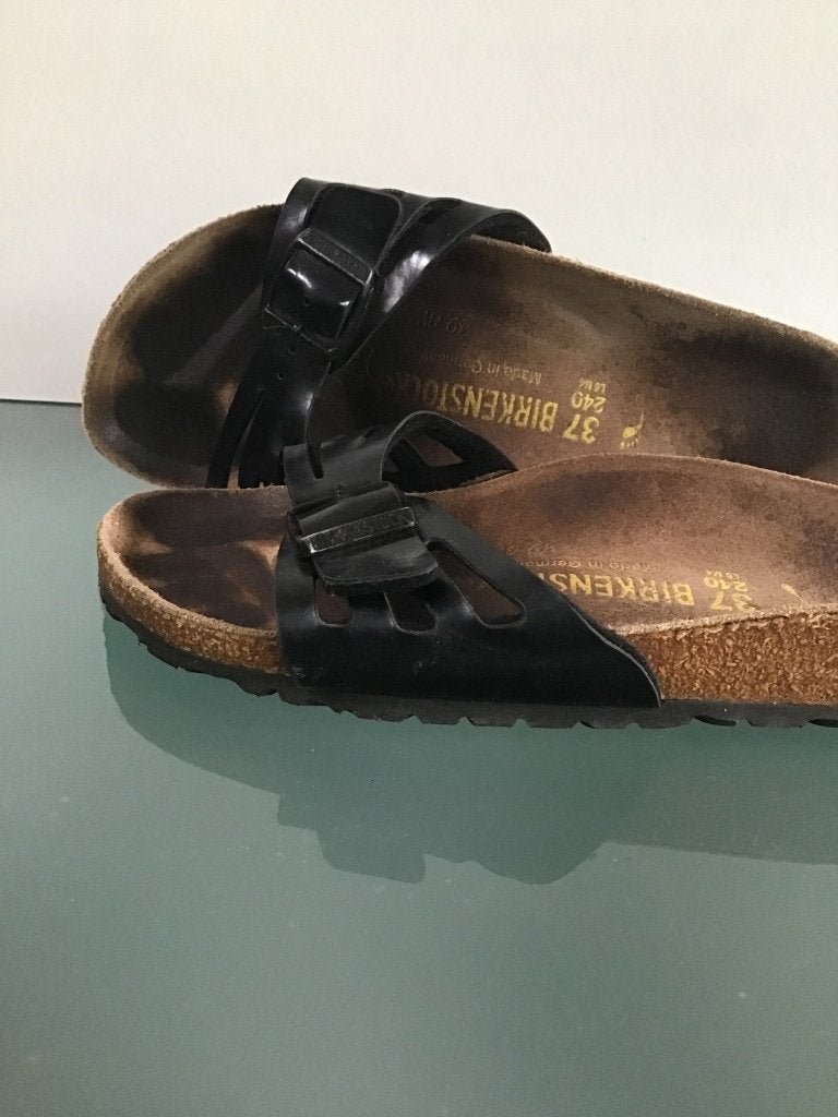 Birkenstock zwart 37 slippers | Gratis verzenden, Slippers, Verzenden, Zwart, Gedragen