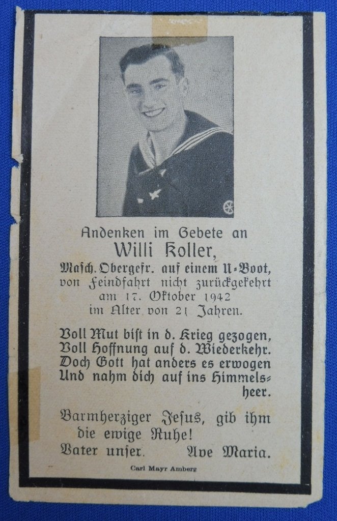 WOII Bidprentje U-Boot U-661 Noord-Atlantische Oceaan, 1942, Verzenden, Duitsland, Foto of Poster