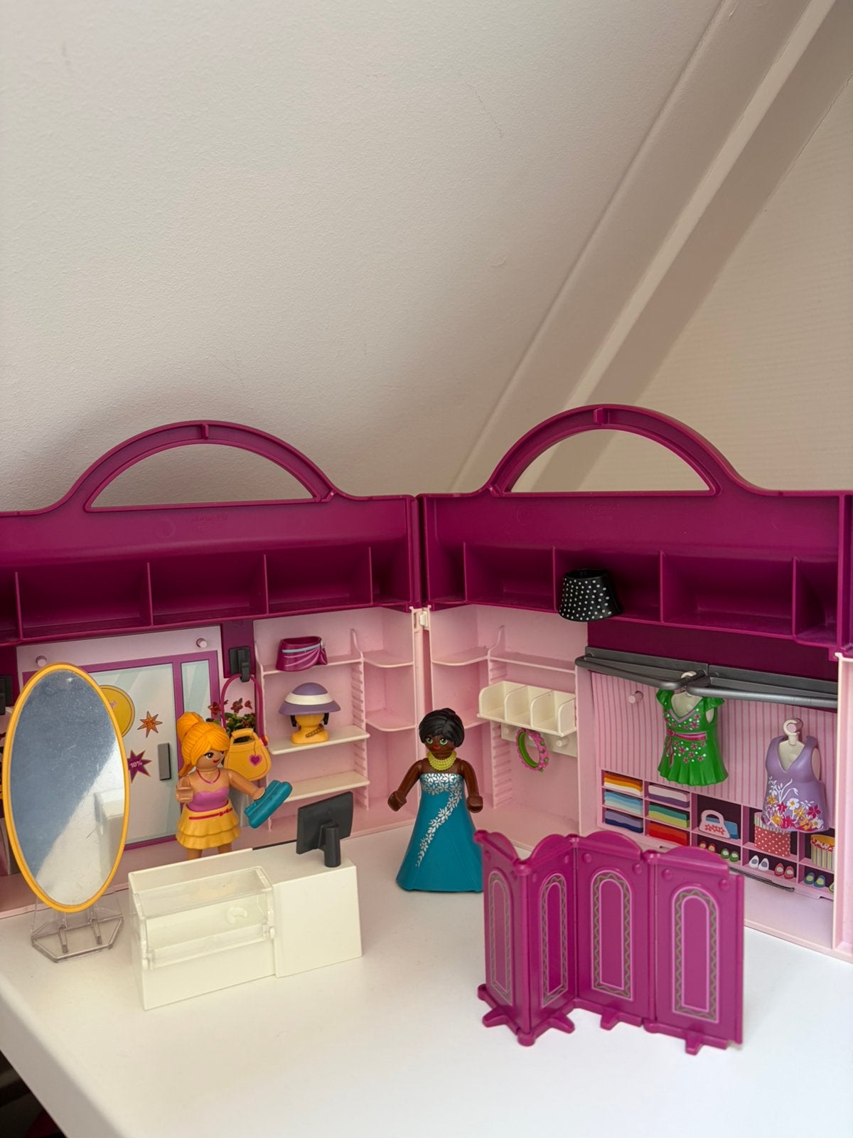 Playmobil kledingwinkeltje met koffer, Ophalen, Gebruikt, Complete set