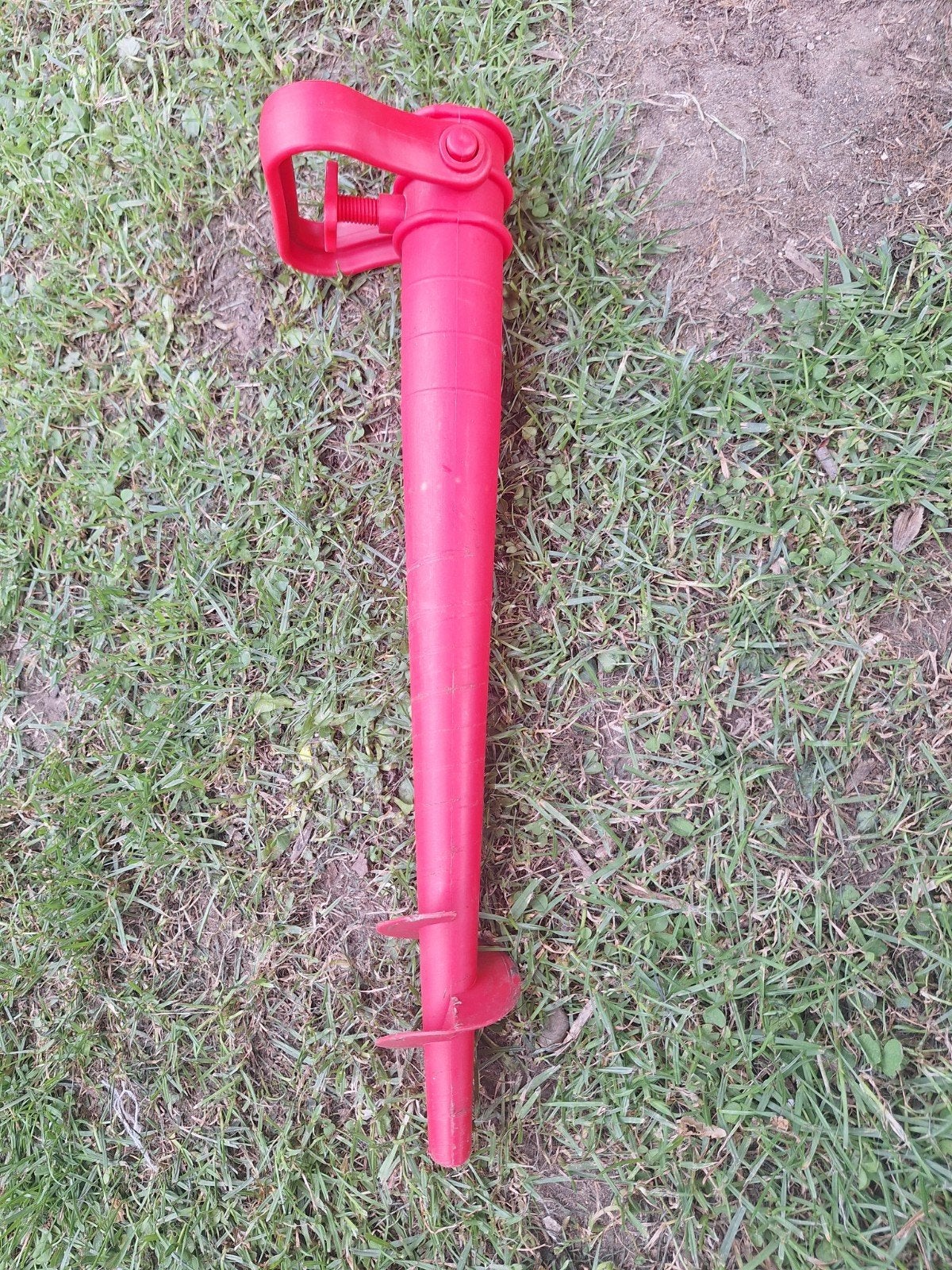 Parasolpoot / Grondanker voor parasol - Rood, Ophalen of Verzenden, Gebruikt, Parasolvoet