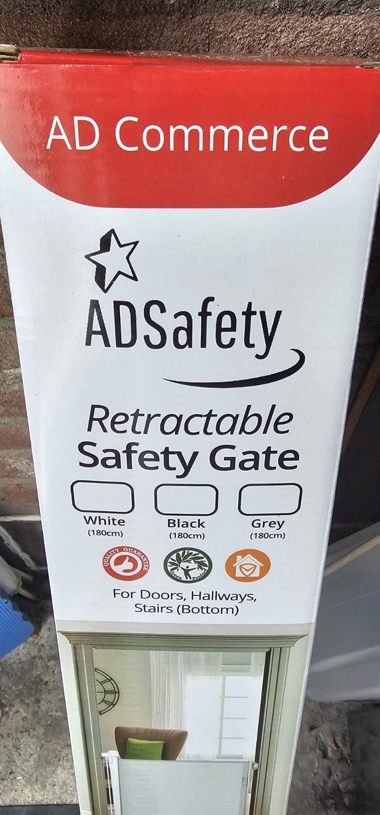 nieuw in doos: adsafety oprolbaar traphekje, Ophalen, 80 tot 120 cm, Nieuw, 80 tot 120 cm