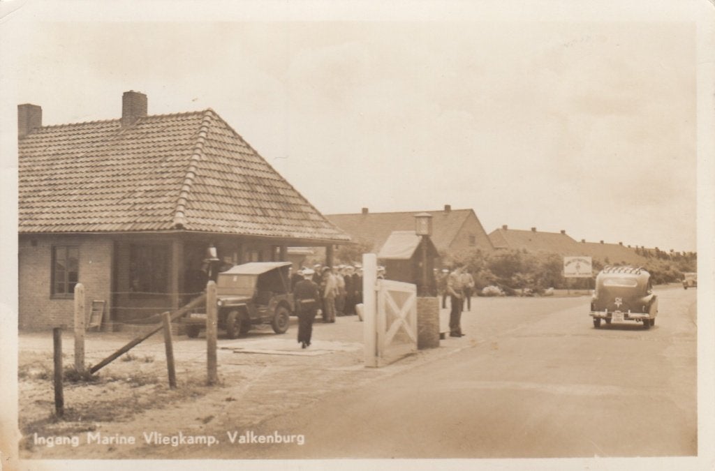 Valkenburg (ZH ) - Ingang Marine Vliegkamp, Verzenden, 1940 tot 1960, Gelopen, Zuid-Holland