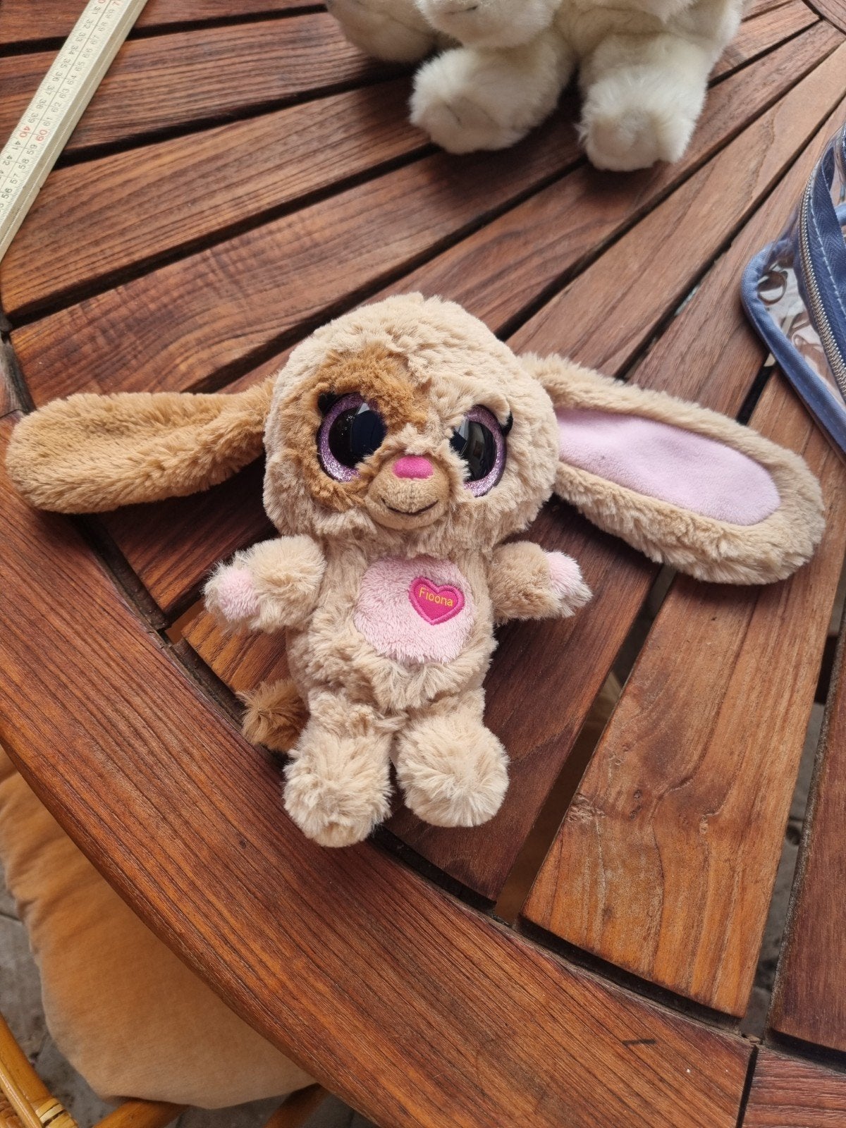 Fioona knuffel konijn met geluid - 20 cm, Gebruikt, Met geluid, Konijn, Ophalen of Verzenden