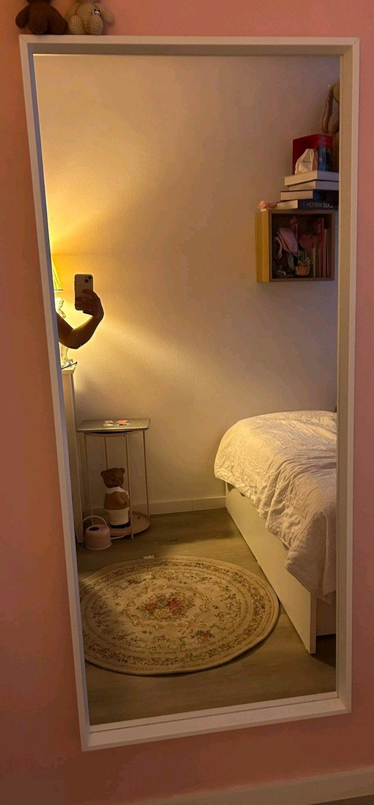 ikea nissedal spiegel wit  z.g.a.n, Ophalen, Zo goed als nieuw, 150 tot 200 cm, Rechthoekig