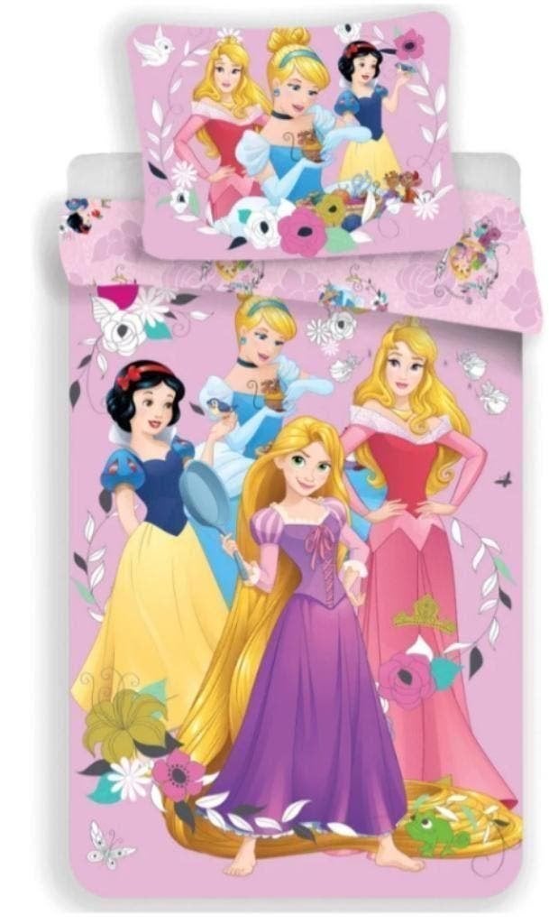 Disney Princess Dekbedovertrek 140 x 200 - Katoen, Meisje, Nieuw, Ophalen of Verzenden, Roze