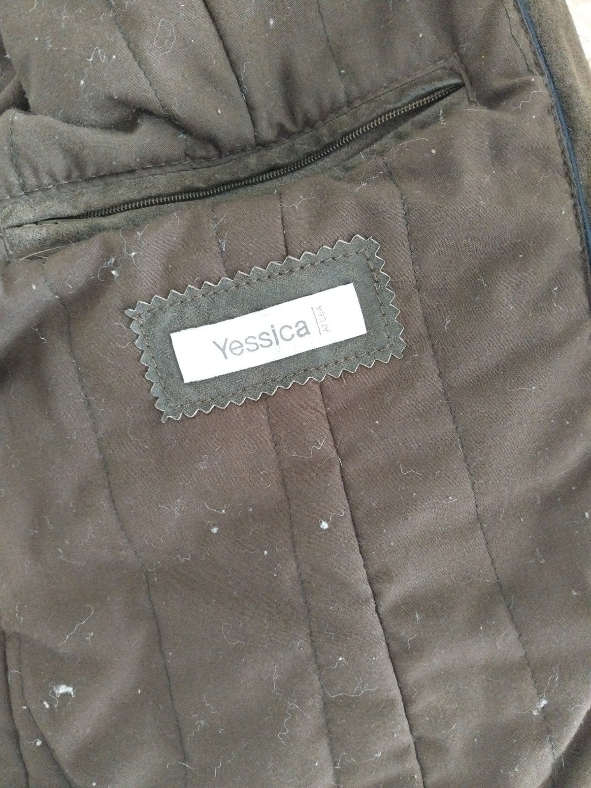Echt suède korte jas met of zonder nep bont, Kleding | Dames, Jassen | Winter, Maat 38/40 (M), Bruin, Yessica, Ophalen of Verzenden