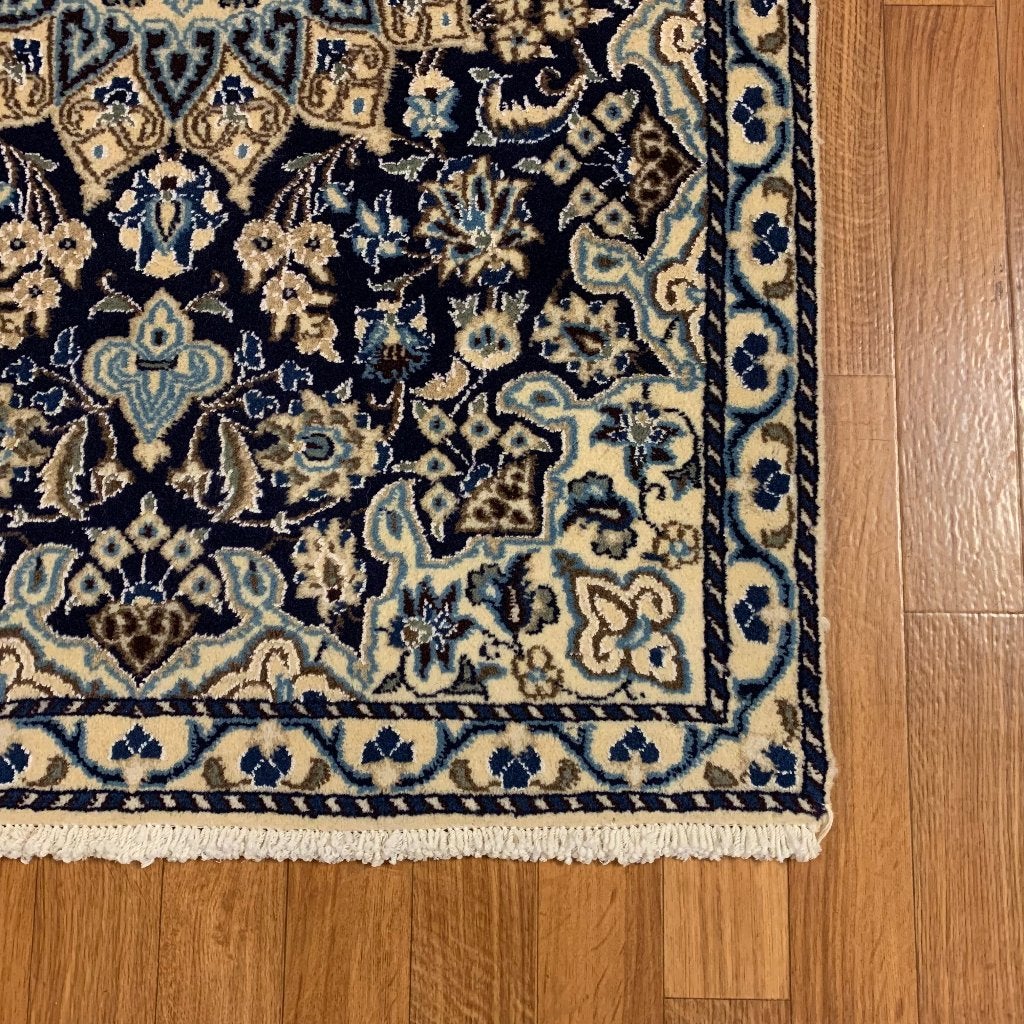 perzisch tapijt - Nain met zijde 142 x 90 cm -Gratis bezorgd, TTM Wonen, Meubels – (Perzische) Tapijten en Woonaccessoires, 100 tot 150 cm